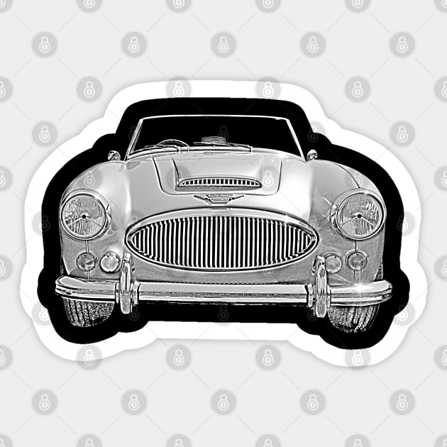 Austin-Healey 3000 Mk III 1960s British classic car Sticker by soitwouldseem